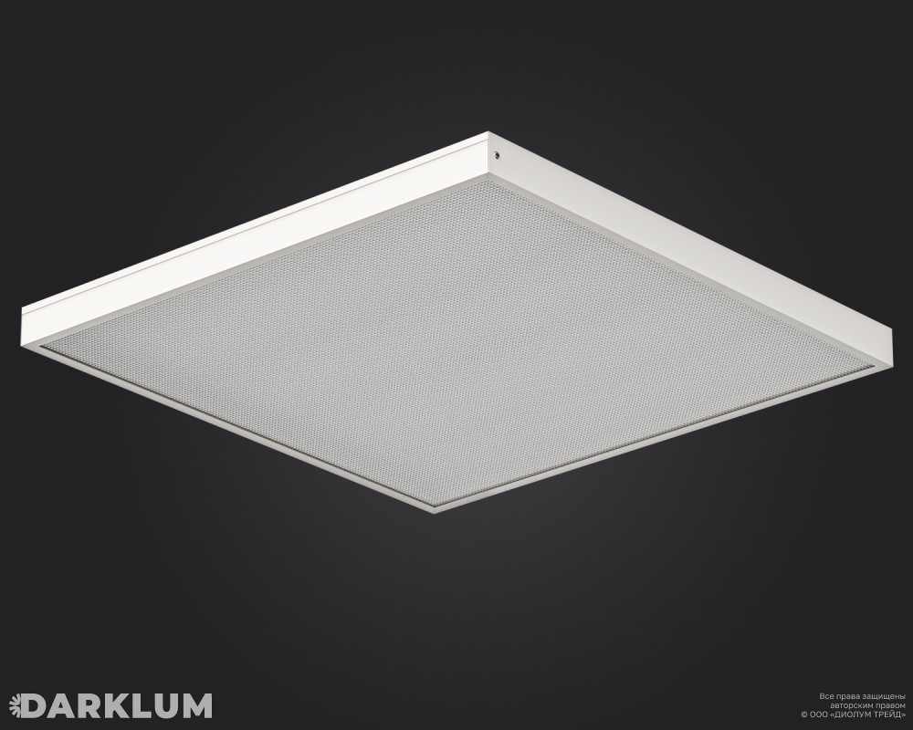 Светодиодный светильник Армстронг 600х600 52Вт 5000К призма IP40 фото 2