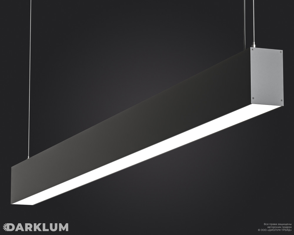 Подвесной линейный светодиодный светильник LP85-1800 49Вт 4000К IP40 серый фото 1