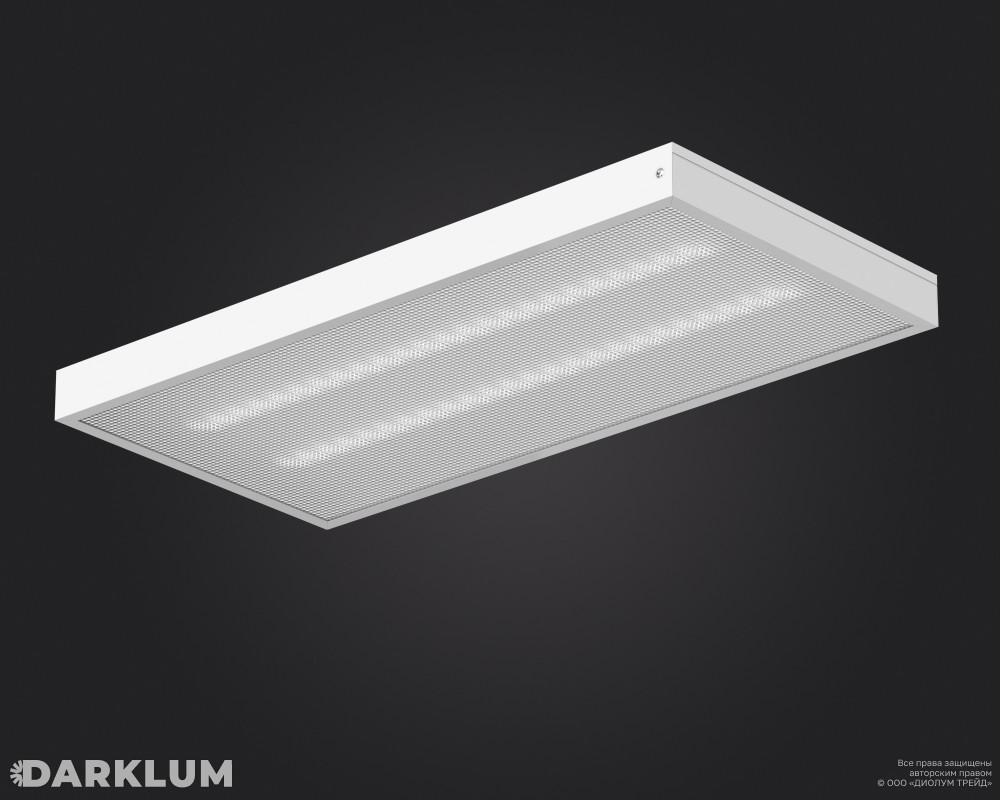 Светодиодный светильник 600х300 17Вт 4000К призма IP40 фото 1