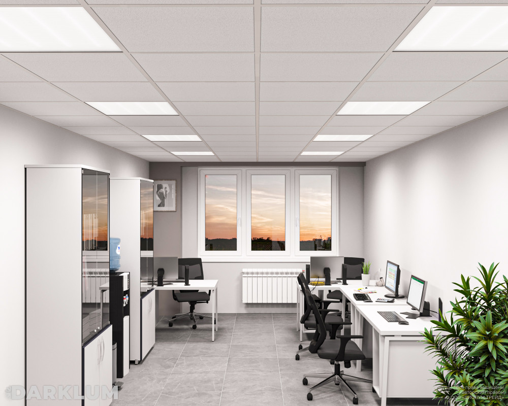 Светодиодный светильник Армстронг 600х600 35Вт 4000К призма IP54 фото 3