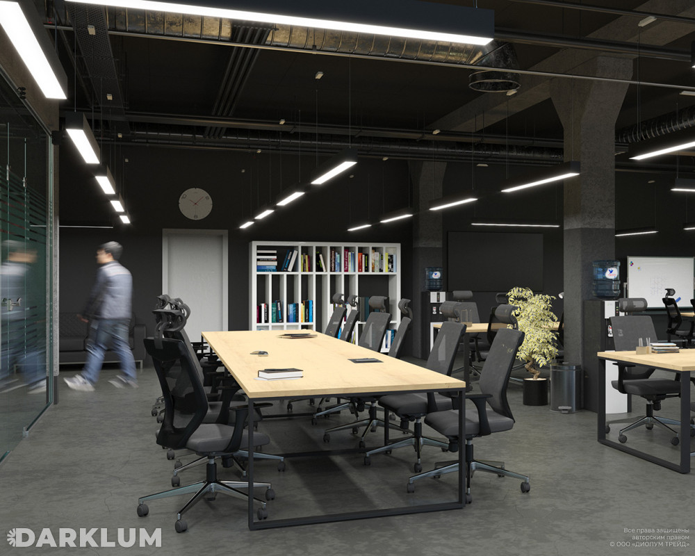 Подвесной линейный светодиодный светильник LP87-3000 162Вт 5000К IP40 черный фото 3