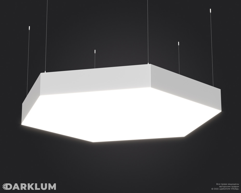 Подвесной светодиодный светильник HEXABOX-400 21Вт 3000К белый фото 1