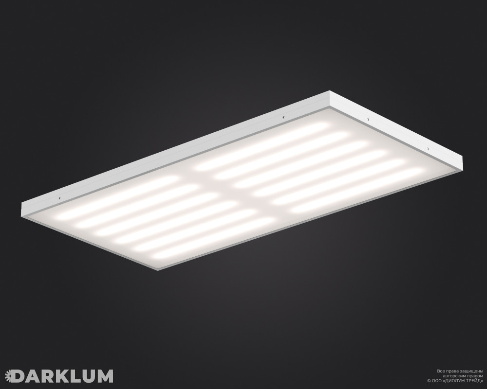 Светодиодный светильник 1200х600 105Вт 4000К опал IP65 фото 1