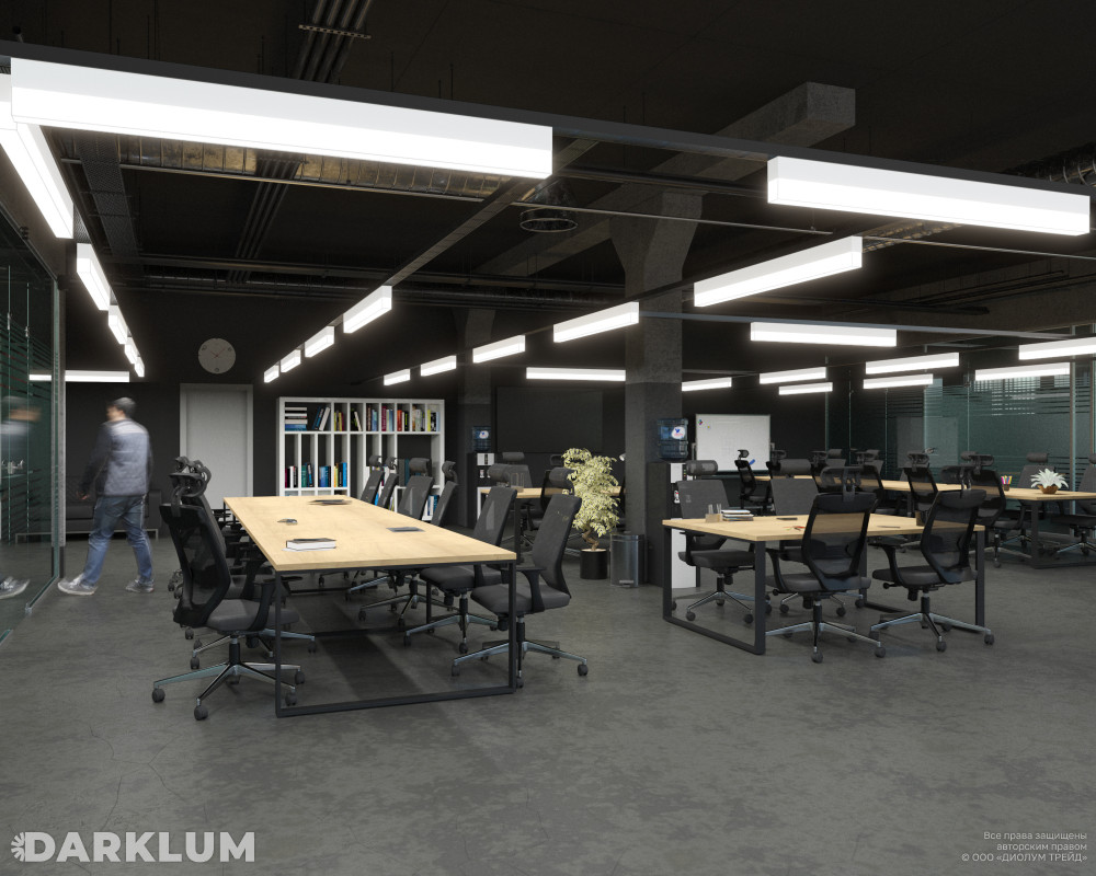 Накладной светодиодный светильник FTP-WISP-RAY-2000х50 109Вт 5000К белый фото 3