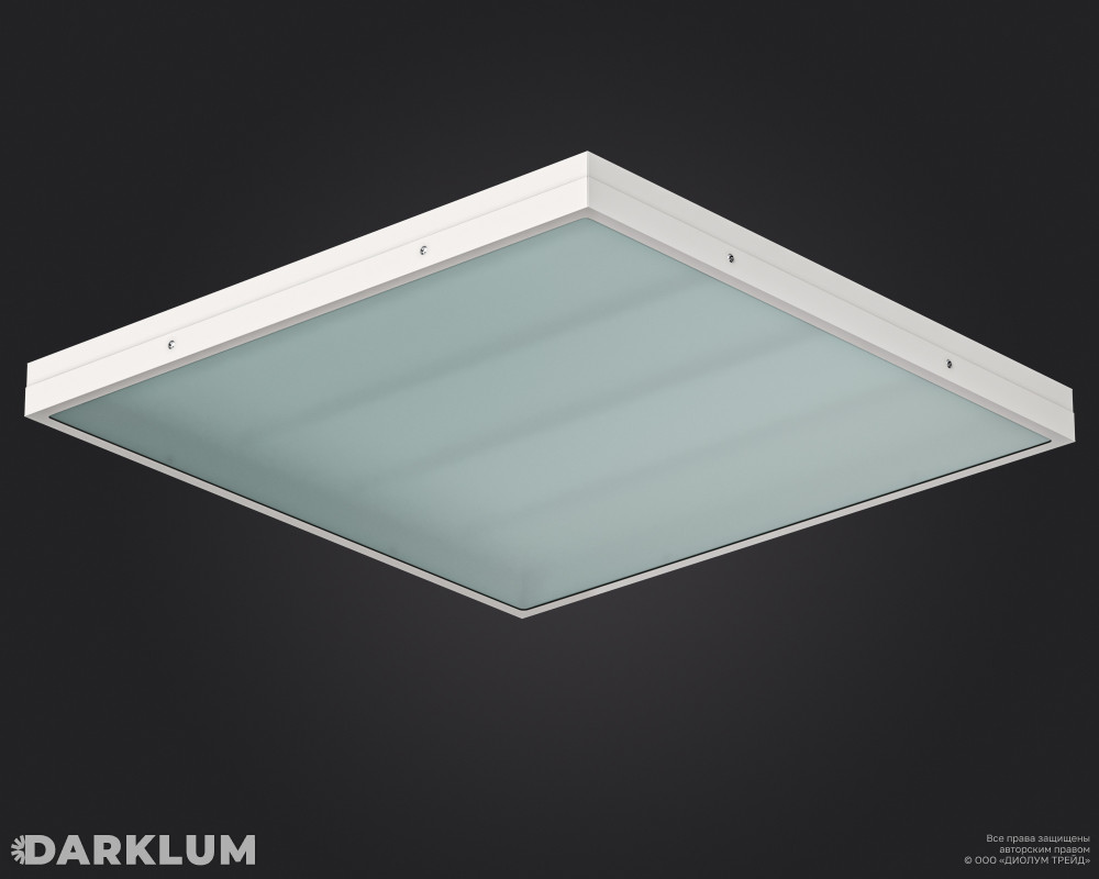 Светодиодный светильник Армстронг 600х600 35Вт с БАП 2 часа 4000К закаленное стекло IP65 фото 2