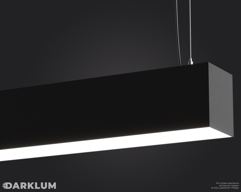Подвесной линейный светодиодный светильник LP87-3000 162Вт 5000К IP40 черный фото 2