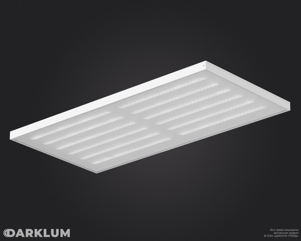 Светодиодный светильник 1200х600 105Вт 6500К призма IP40 фото 1