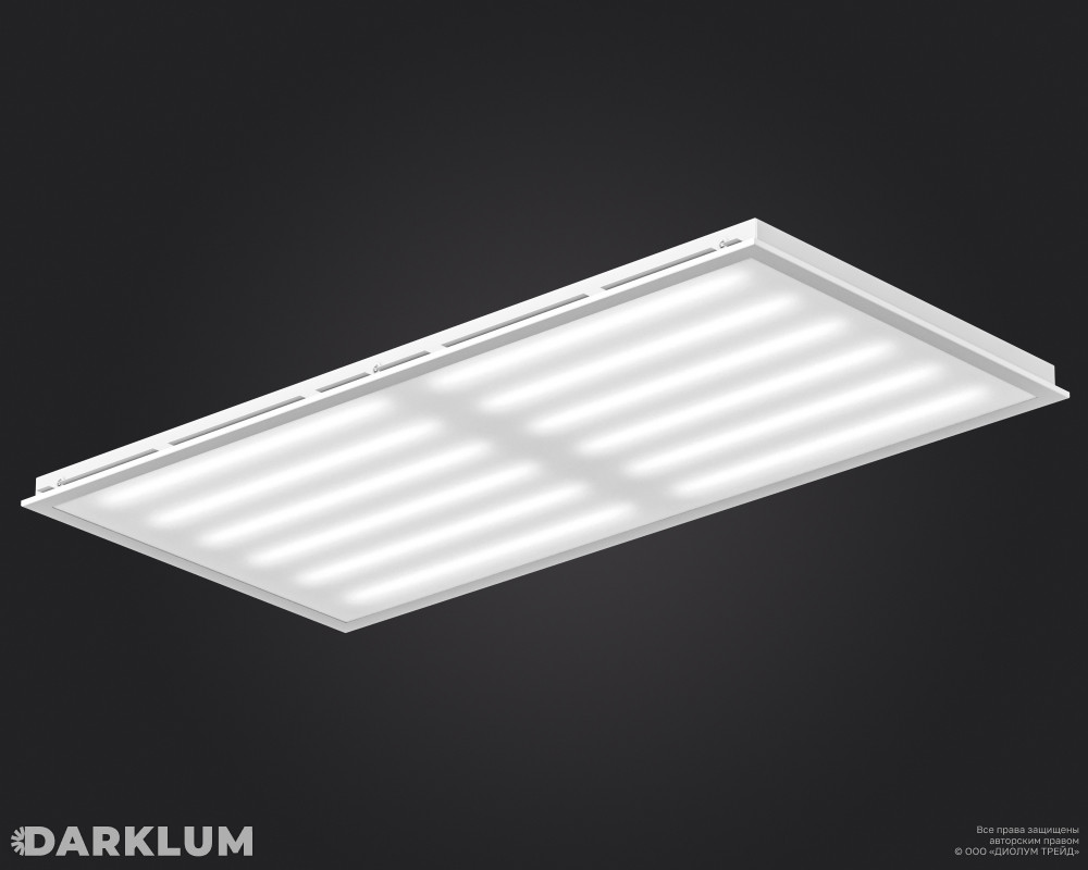 Светодиодный светильник Ecophon Dg 1200х600 105Вт с БАП 2 часа 4000К опал IP40 фото 1