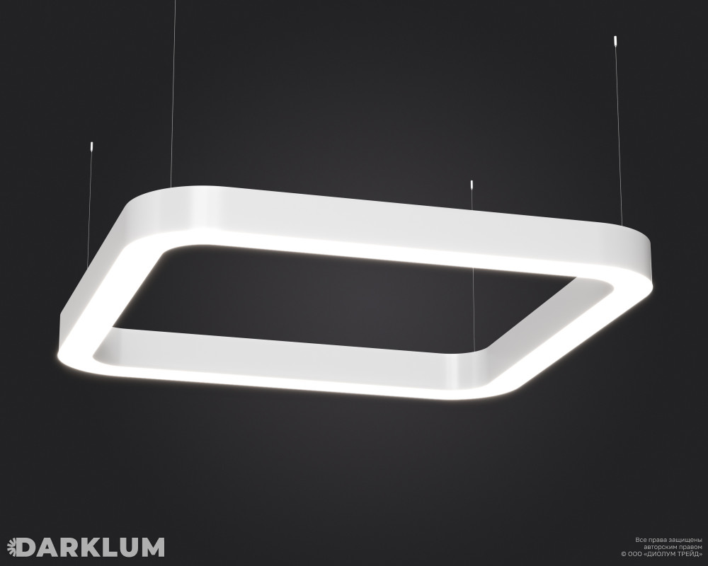 Подвесной светодиодный светильник FRAME-Q-SOFT-1400 4000К 136Вт белый фото 1