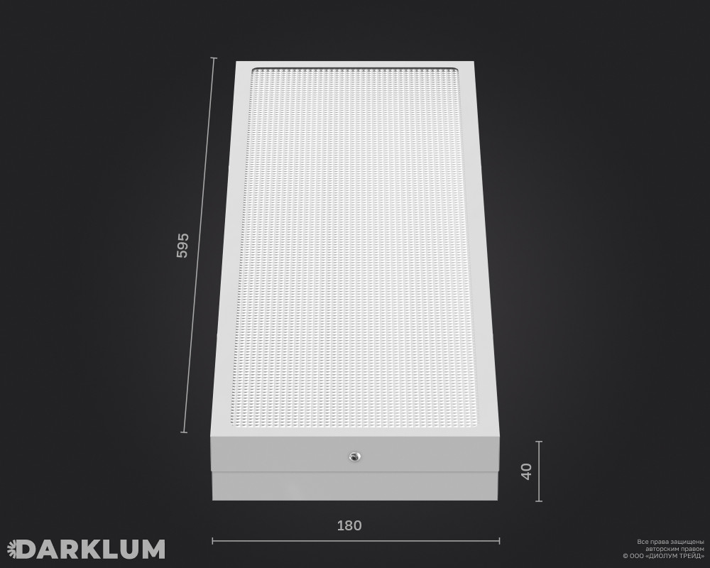 Светодиодный светильник 2х18 17Вт 4000К призма IP54 фото 4