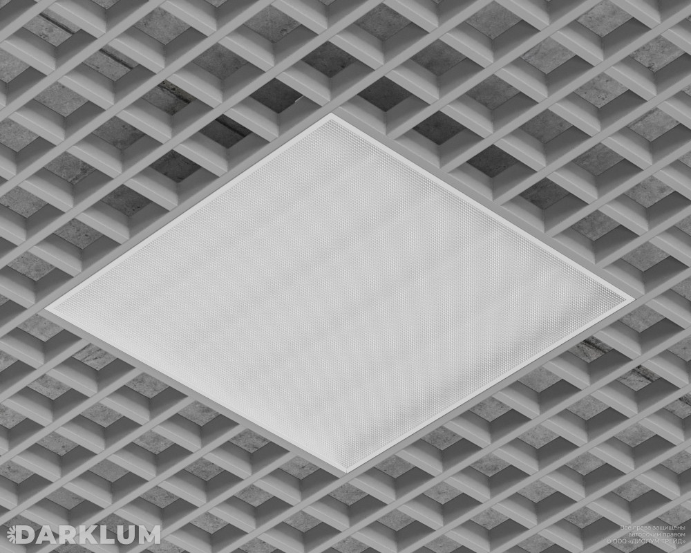 Светодиодный светильник Грильято 585х585 35Вт 4000К призма IP40 фото 2