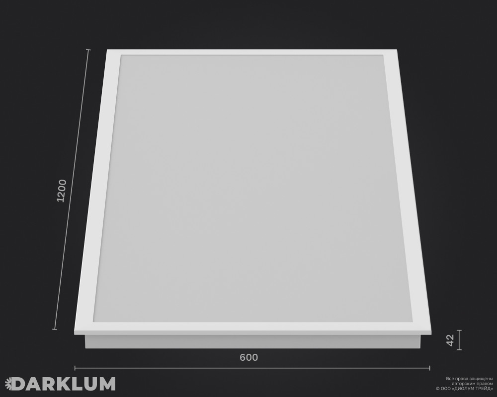 Светодиодный светильник Ecophon Ds 1200х600 105Вт 3000К опал IP40 фото 4