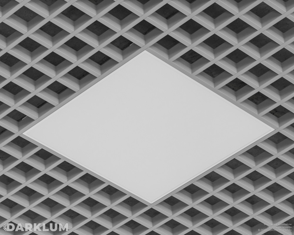 Светодиодный светильник Грильято 585х585 35Вт 4000К опал IP40 фото 2