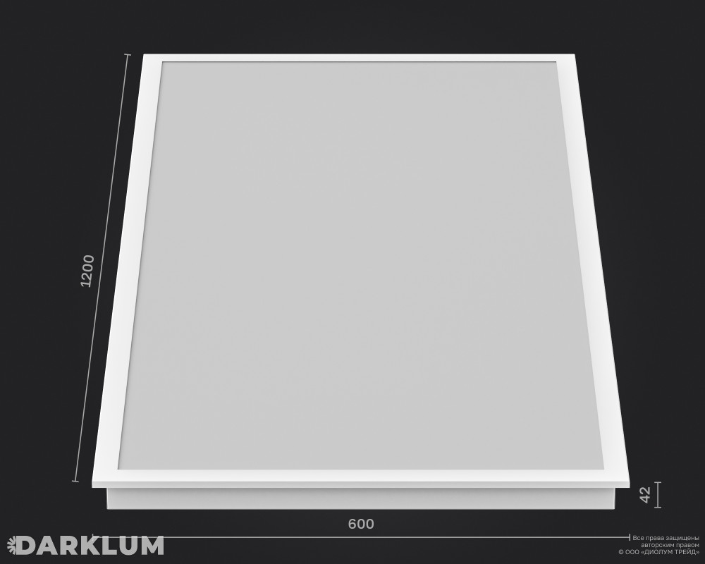 Светодиодный светильник Ecophon Dg 1200х600 76Вт SL 4000К опал IP40 фото 4