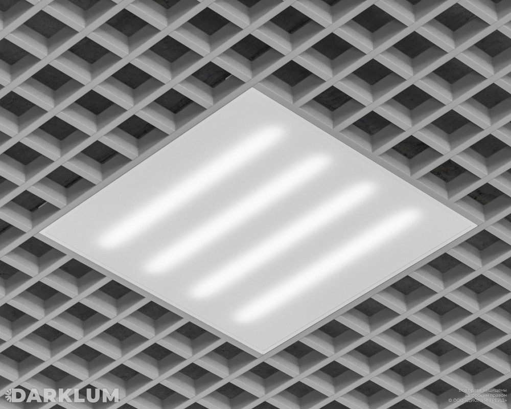 Светодиодный светильник Грильято 585х585 35Вт 4000К опал IP40 фото 1