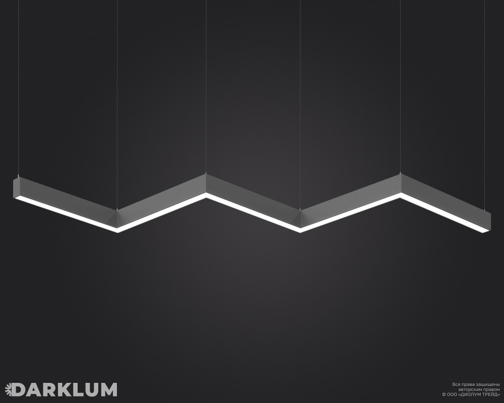 Подвесной светодиодный светильник LP85-STEPS-L90-5S770 98Вт 4000К серый фото 1