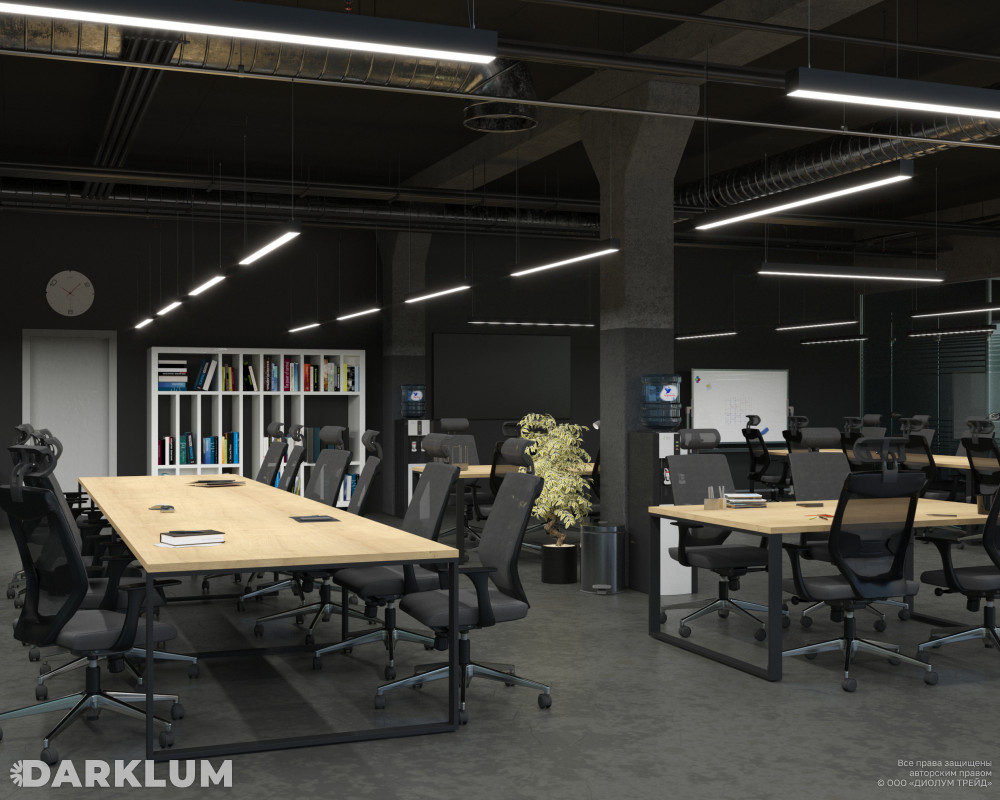 Подвесной линейный светодиодный светильник LP55-500 13Вт 4000К IP40 черный фото 3