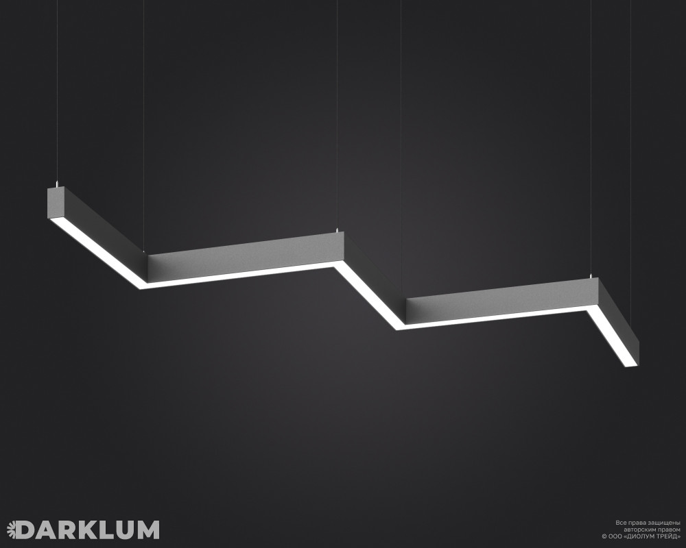 Подвесной светодиодный светильник LP85-STEPS-L90-5S770 98Вт 4000К серый фото 2