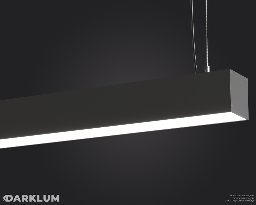 Подвесной линейный светодиодный светильник LP55-1800 49Вт 4000К IP40 серый фото 2