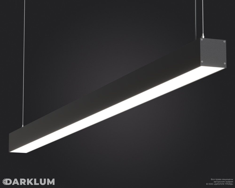 Подвесной линейный светодиодный светильник LP55-500 13Вт 4000К IP40 черный фото 1