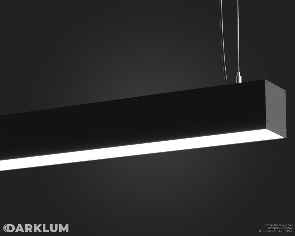Подвесной линейный светодиодный светильник LP55-500 13Вт 4000К IP40 черный фото 2