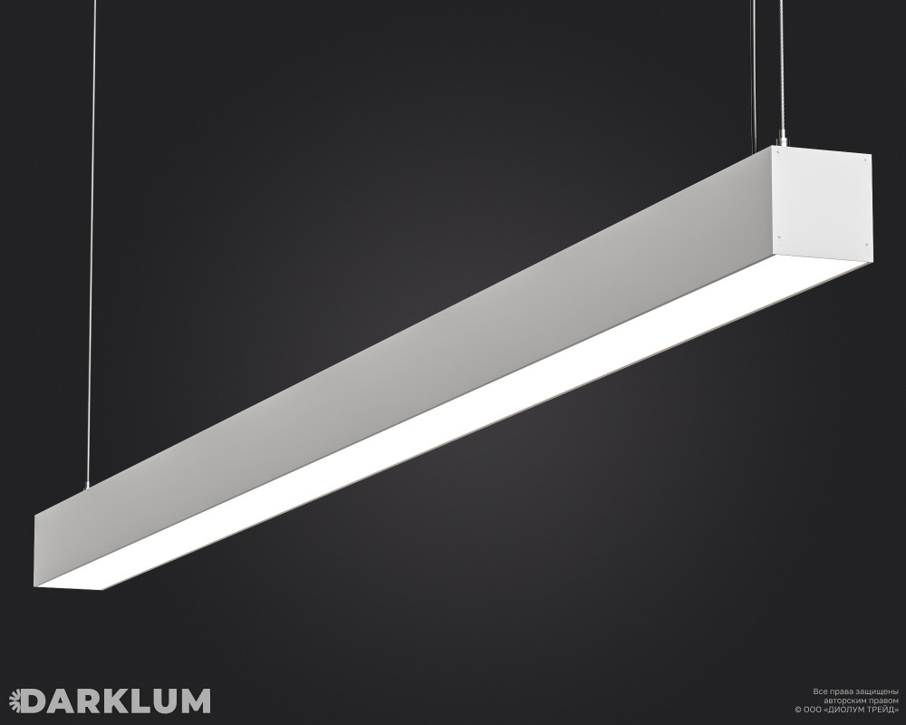 Подвесной линейный светодиодный светильник LP55-1200 66Вт 4000К IP40 белый фото 1