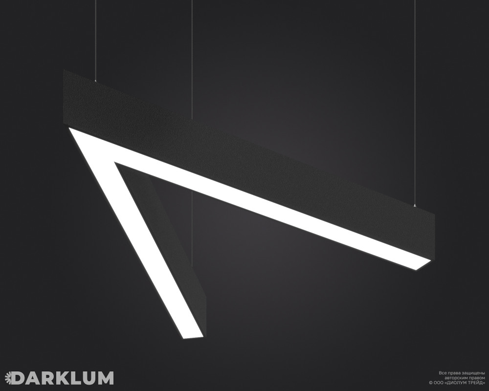 Подвесной светодиодный светильник LP85-BEND-L45-755 38Вт 4000К черный фото 2