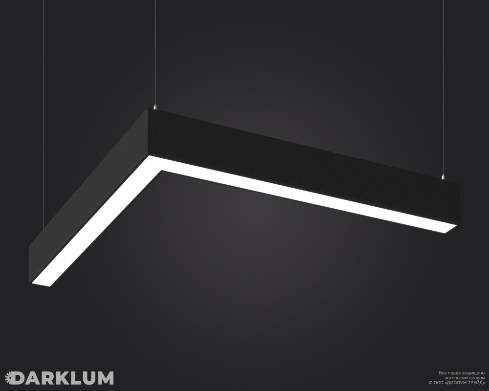 Подвесной светодиодный светильник LP85-BEND-L90-525 28Вт 4000К черный фото 2