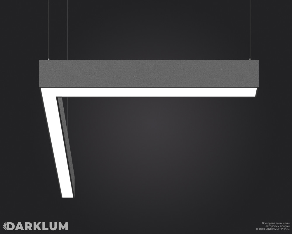 Подвесной светодиодный светильник LP85-BEND-L90-245 12Вт 4000К серый фото 1