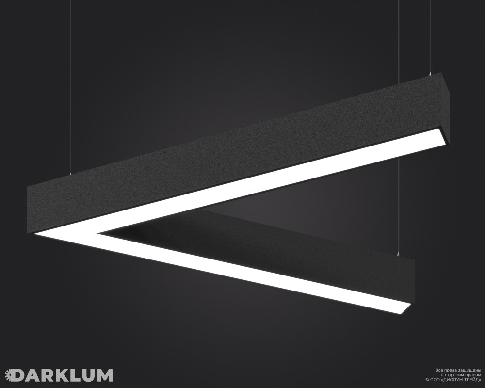 Подвесной светодиодный светильник LP85-BEND-L45-755 38Вт 4000К черный фото 1