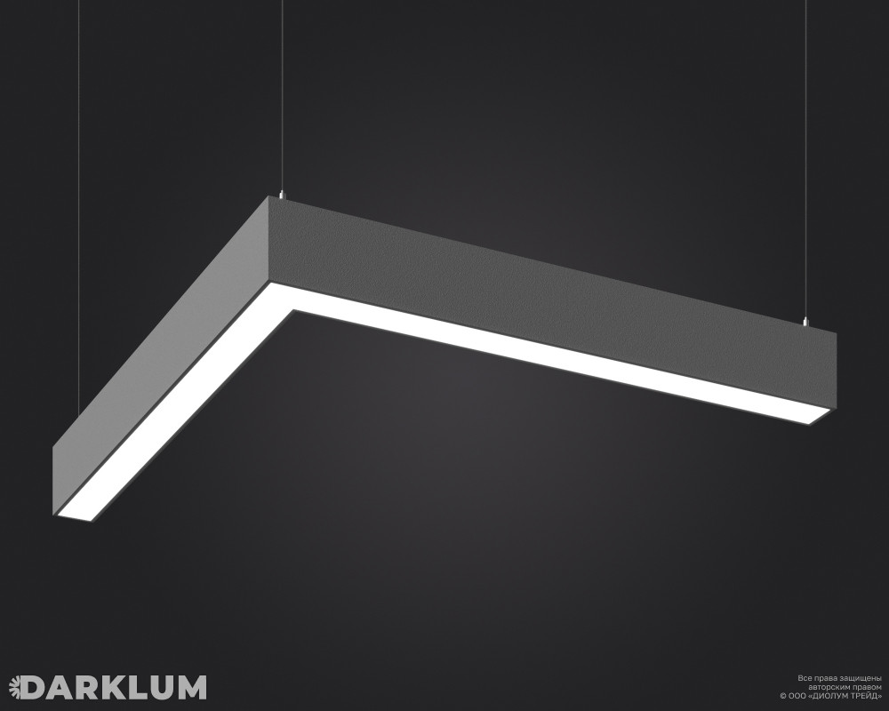 Подвесной светодиодный светильник LP85-BEND-L90-245 12Вт 4000К серый фото 2