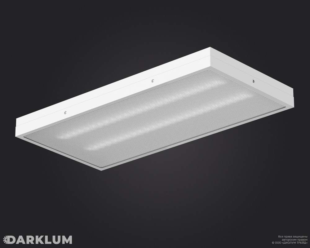 Светодиодный светильник 600х300 17Вт 4000К призма IP54 фото 1