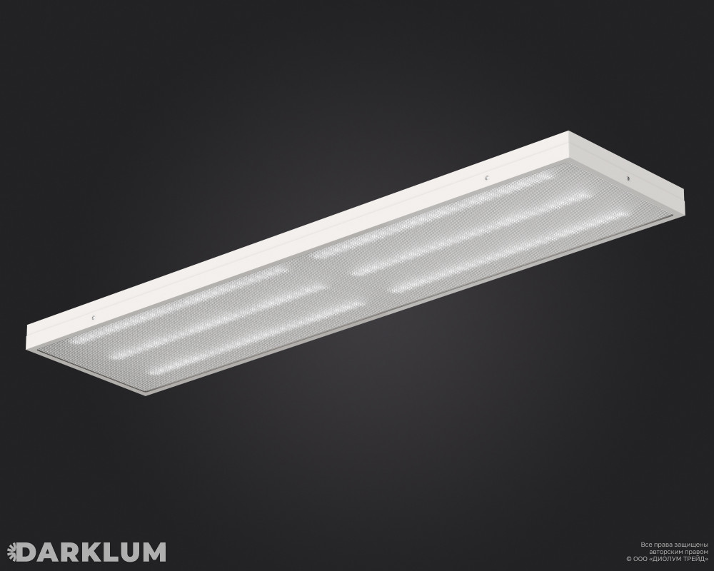 Светодиодный светильник 1200х300 52Вт с БАП 2 часа 4000К призма IP54 фото 1