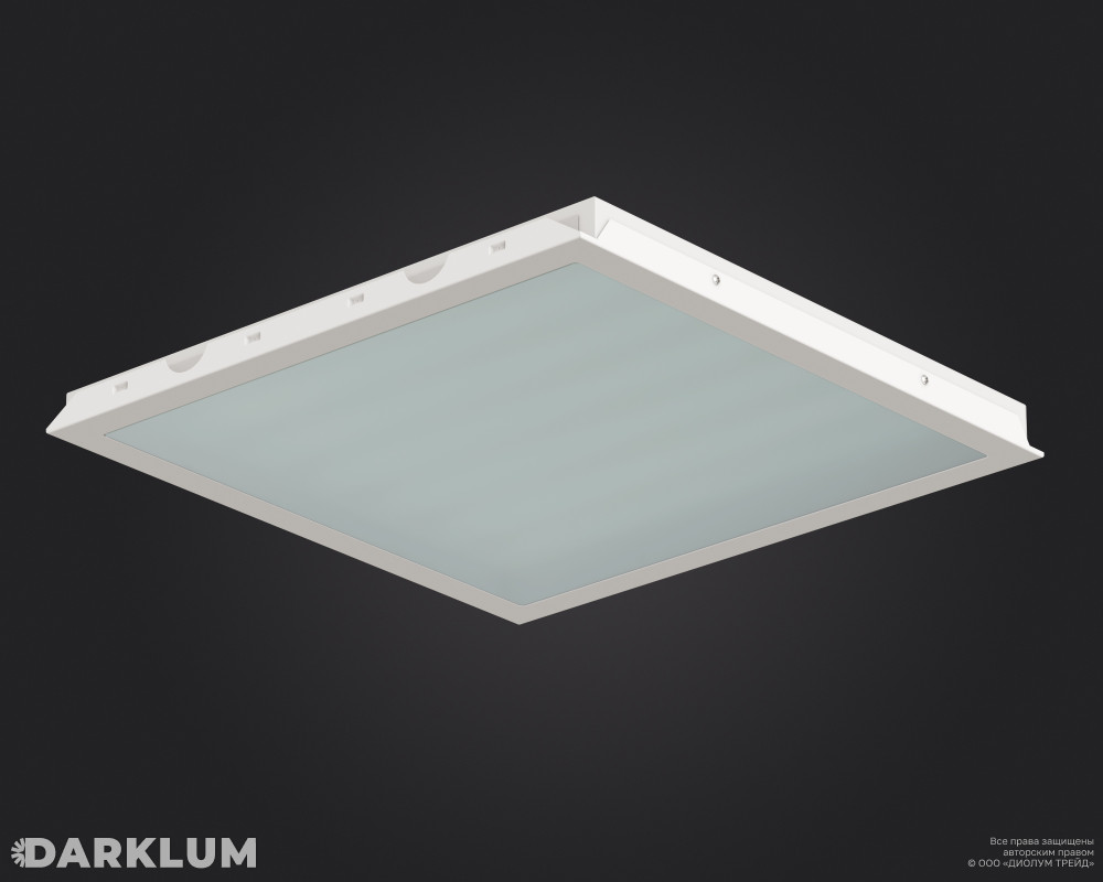 Светодиодный светильник Clip-in (18) 600х600 52Вт 3000К закаленное стекло IP65 фото 2