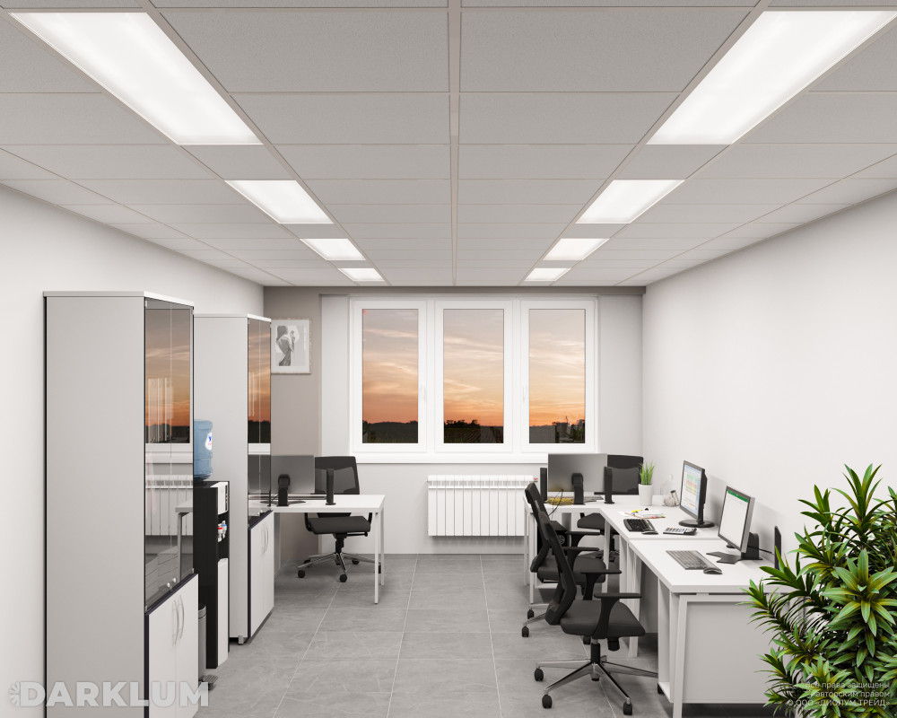 Светодиодный светильник 1200х300 35Вт с БАП 2 часа 4000К опал IP54 фото 3