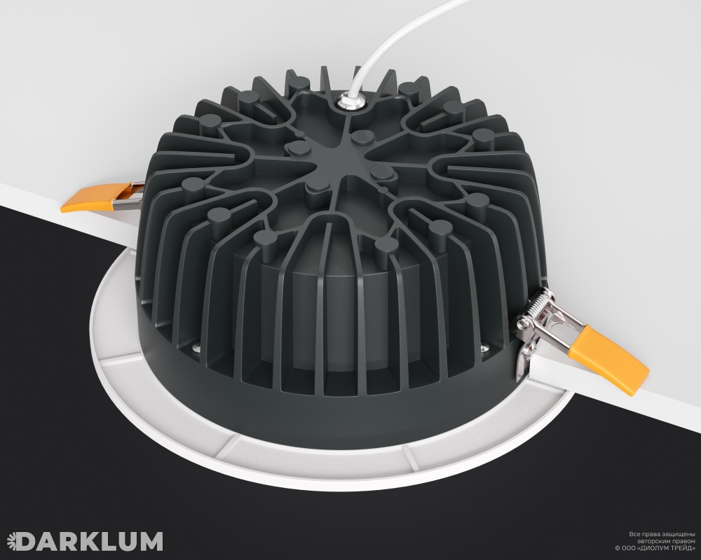 Cветодиодный светильник Downlight круглый 190мм 20Вт 4000К IP54 белый фото 5