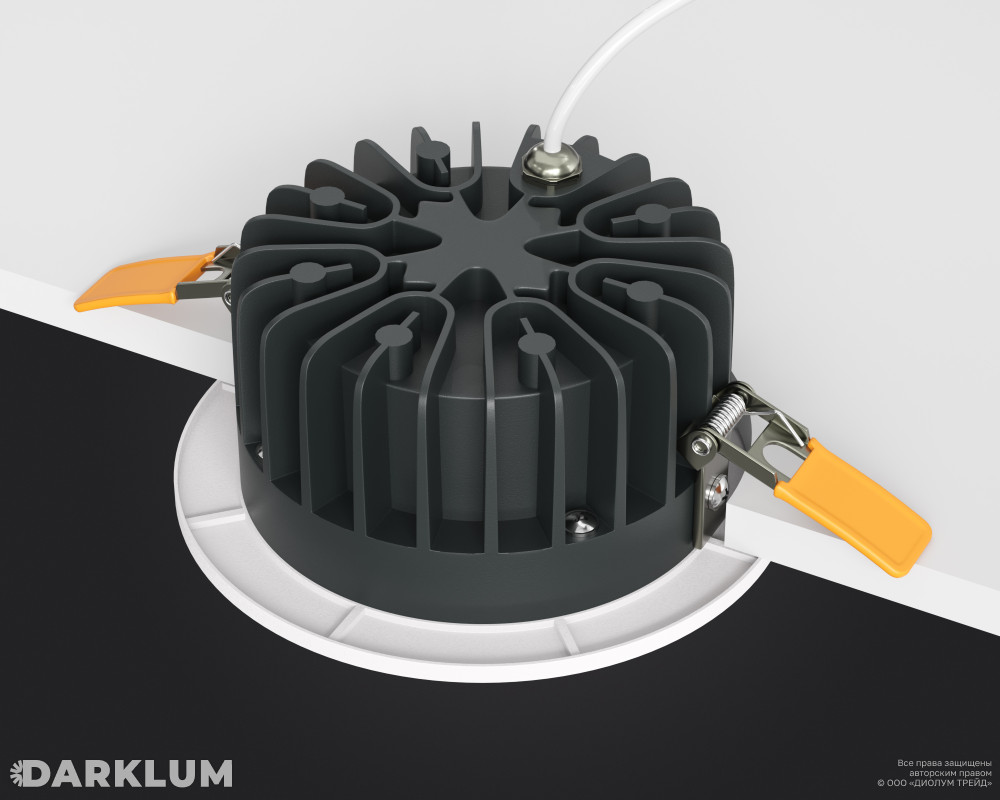 Cветодиодный светильник Downlight круглый 140мм 20Вт 4000К IP54 белый фото 3