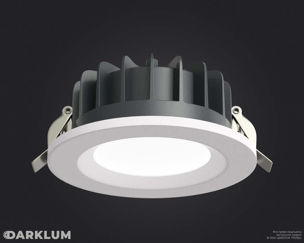 Cветодиодный светильник Downlight круглый 108мм 12Вт 4000К IP54 белый фото 1