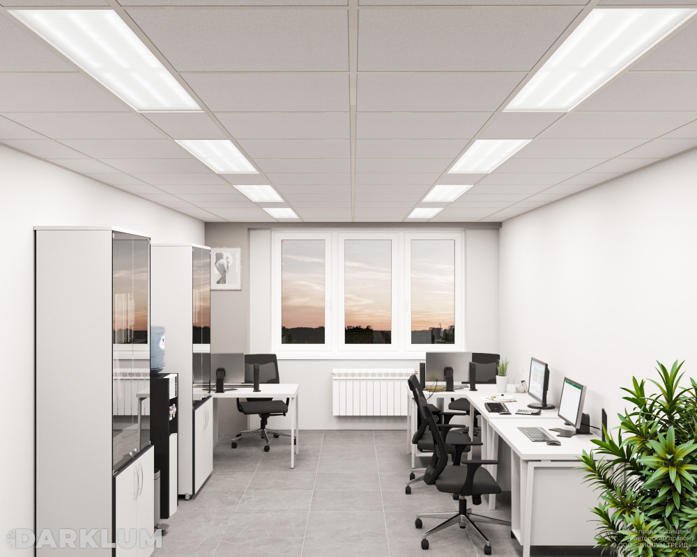 Светодиодный светильник 1200х300 52Вт с БАП 2 часа 4000К призма IP54 фото 3