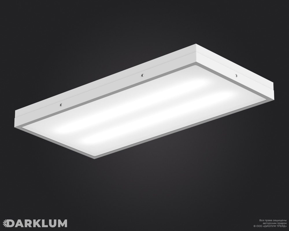 Светодиодный светильник 600х300 17Вт 4000К опал IP54 фото 1