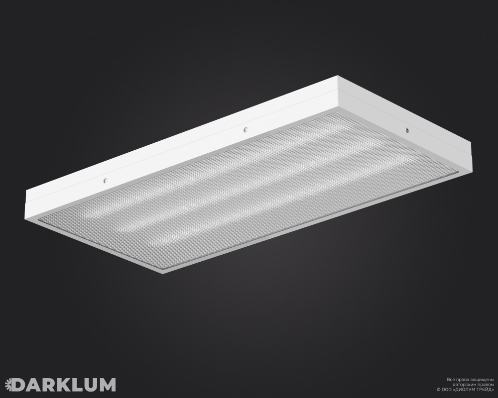 Светодиодный светильник 600х300 26Вт 4000К призма IP54 фото 1