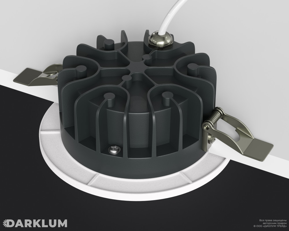 Cветодиодный светильник Downlight круглый 108мм 8Вт 4000К IP54 белый фото 5