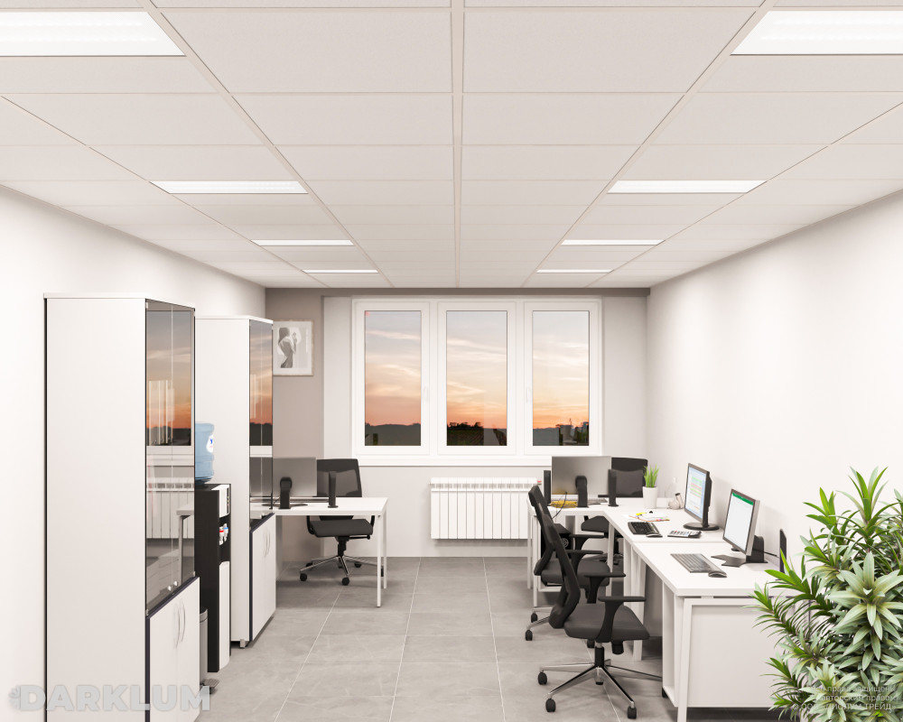 Светодиодный светильник 600х300 17Вт 4000К призма IP54 фото 3