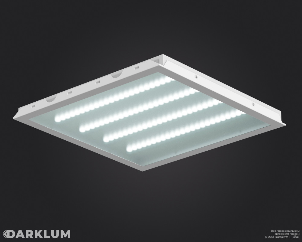 Светодиодный светильник Clip-in (18) 600х600 35Вт 6500К закаленное стекло IP65 фото 1