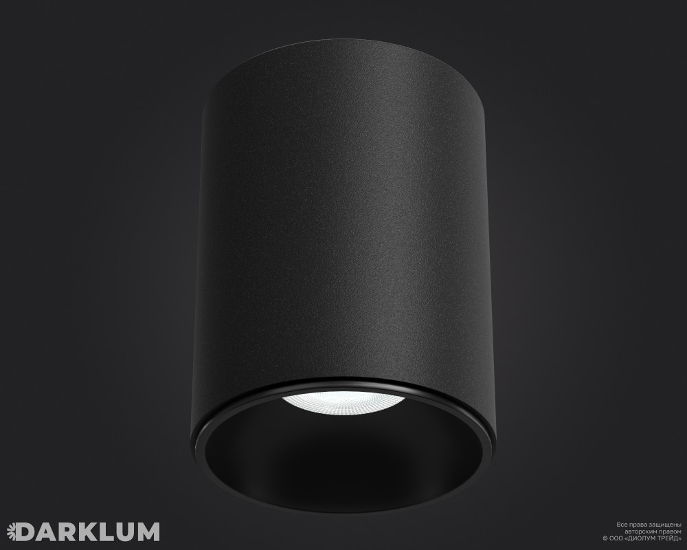 Накладной светодиодный светильник Dot 115/152мм 30Вт 4000К IP40 D40 черный фото 1