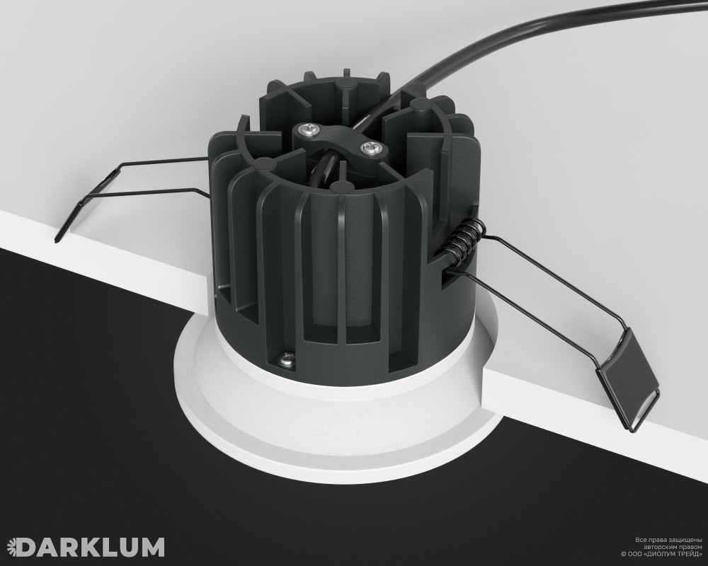 Cветодиодный светильник Downlight круглый 77мм 10Вт 4000К IP54 белый фото 5