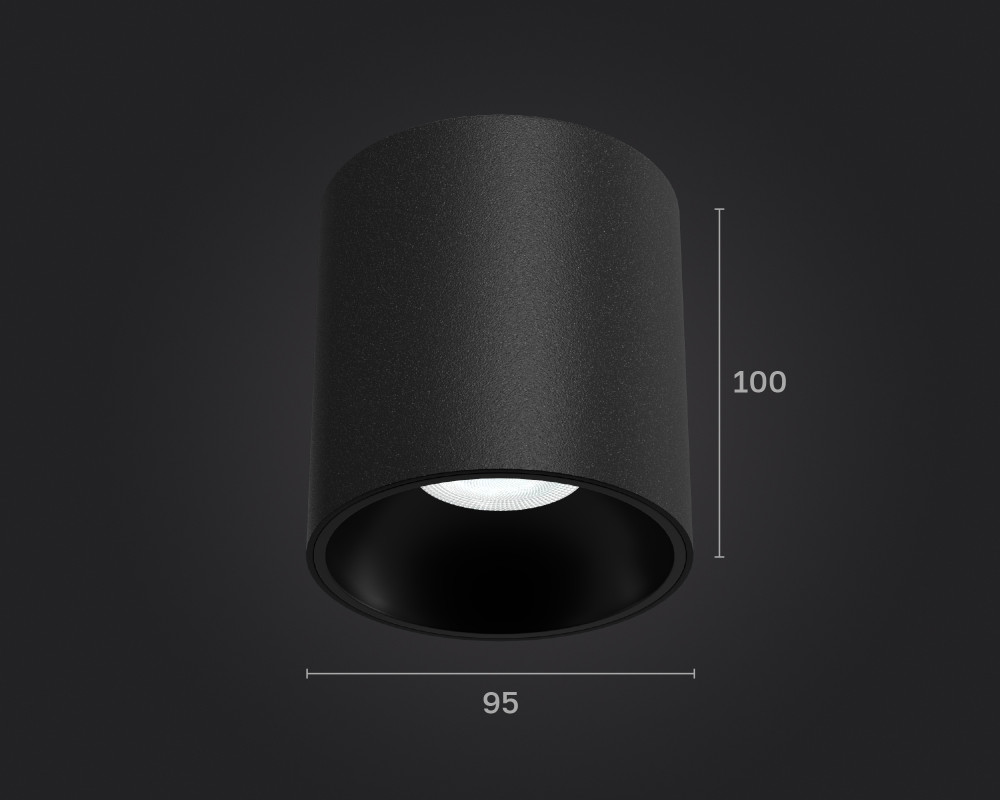 Подвесной светодиодный светильник Dot 95/100мм 15Вт 4000К IP40 D40 черный фото 5