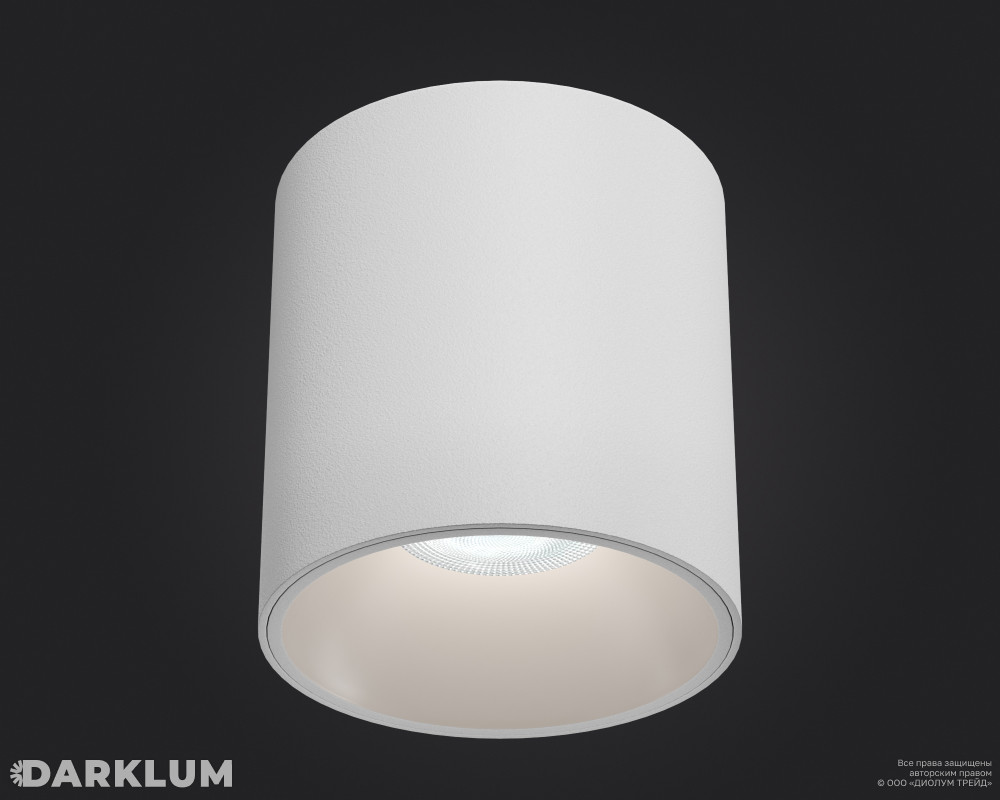 Накладной светодиодный светильник Dot 95/100мм 15Вт 4000К IP40 D40 белый фото 1