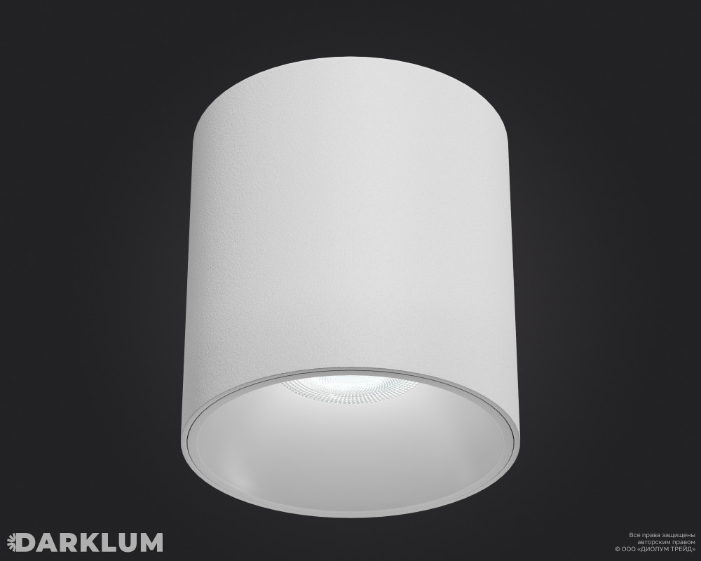 Накладной светодиодный светильник Dot 95/100мм 15Вт 4000К IP40 D40 белый фото 1