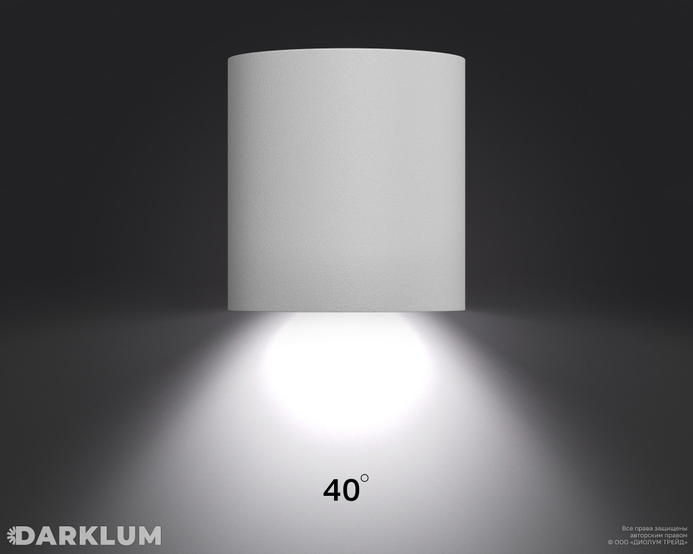 Накладной светодиодный светильник Dot 95/100мм 15Вт 4000К IP40 D40 белый фото 4